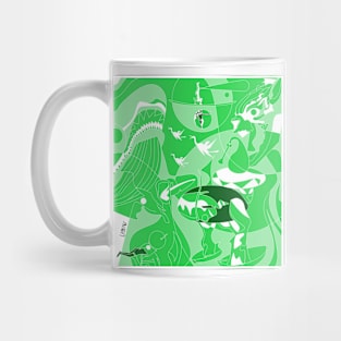 hell delightful parade of yokais and demons art ecopop bosch vector paint Mug